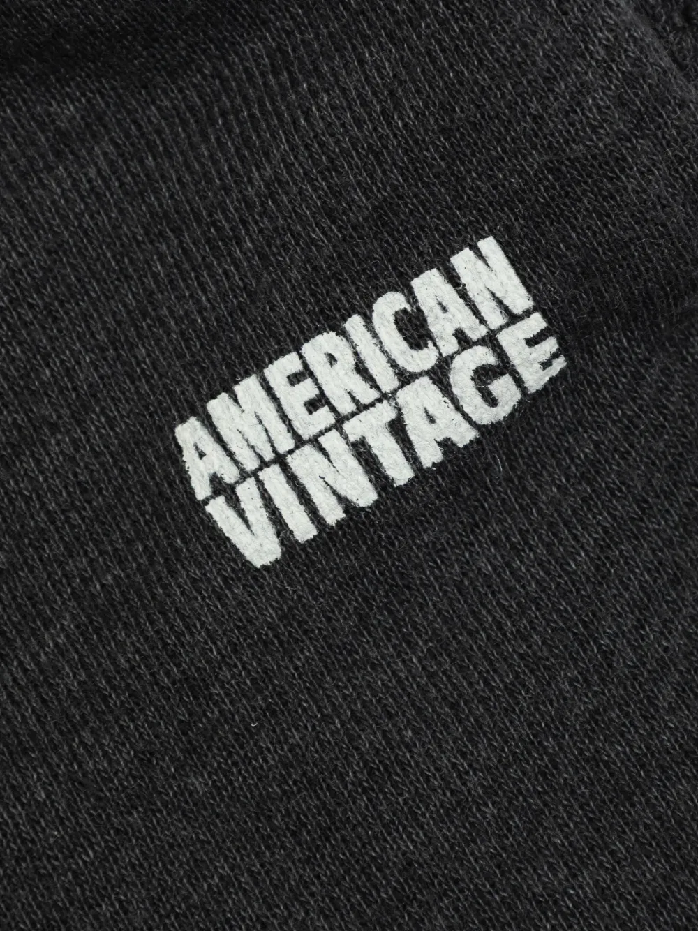 American Vintage Kids logo-print shorts Grijs