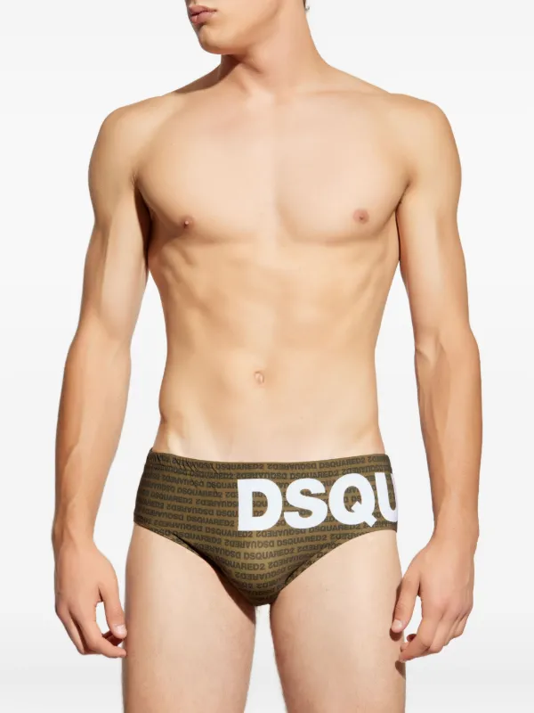 DSQUARED2 ロゴ ブリーフ水着 | グリーン | FARFETCH JP