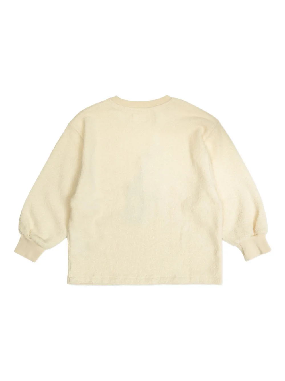 American Vintage Kids Bobypark fleece sweater met borduurwerk Beige