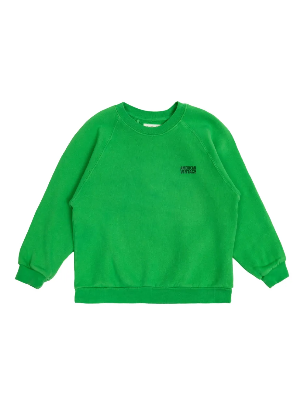 American Vintage Kids Izubird sweater met raglan mouwen Groen