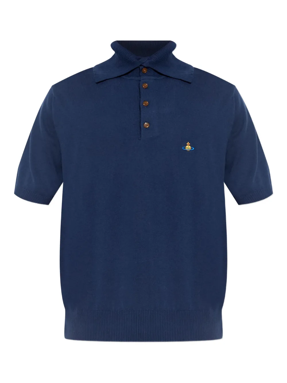 Vivienne Westwood orb-embroidered polo shirt Blauw