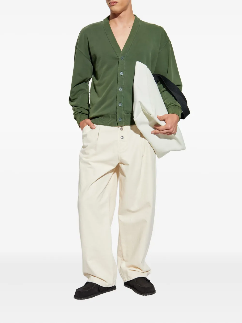 JW Anderson buttoned cotton jacket Groen
