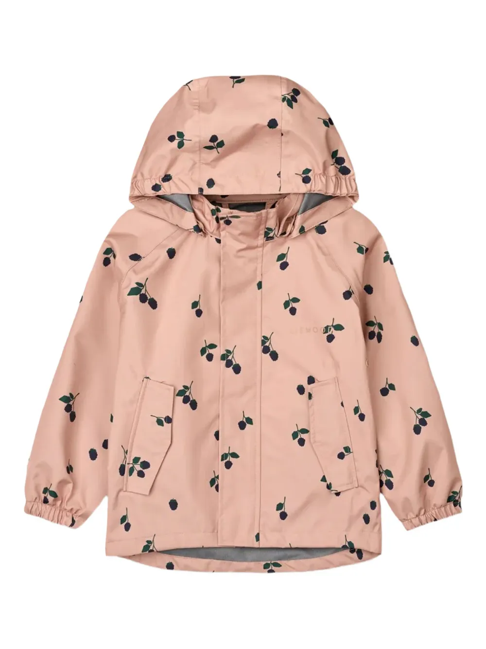 Liewood berry-print hooded rainwear set Roze