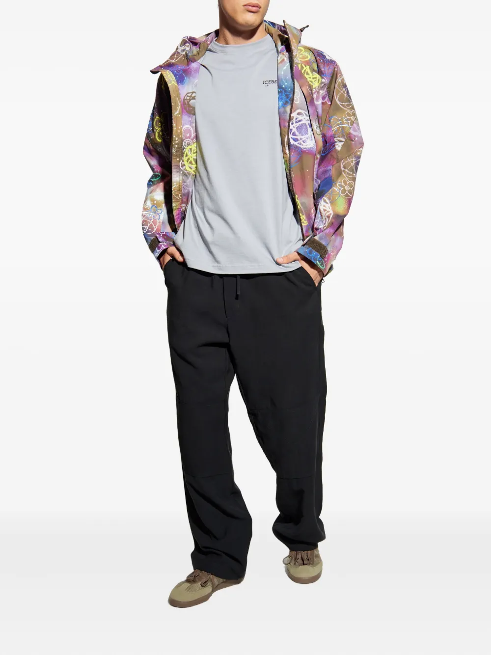 Iceberg Katoenen T-shirt met logoprint - Grijs