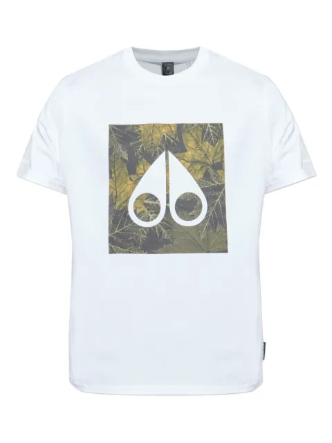 Moose Knuckles leaf-print logo T-shirt