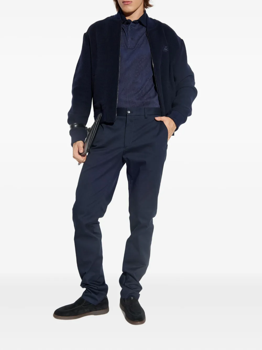 ETRO Poloshirt met paisley-print - Blauw