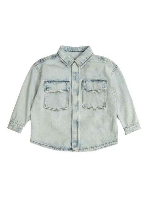 American Vintage Kids Joybird double-pocket denim shirt