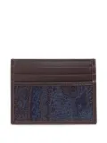 ETRO paisley-pattern leather cardholder - Brown