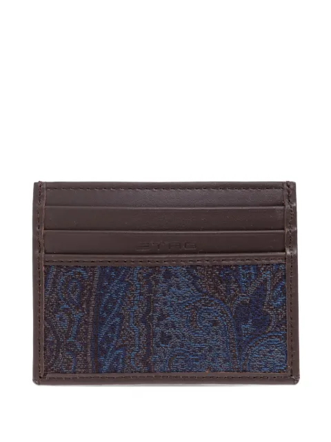 ETRO paisley-pattern leather cardholder