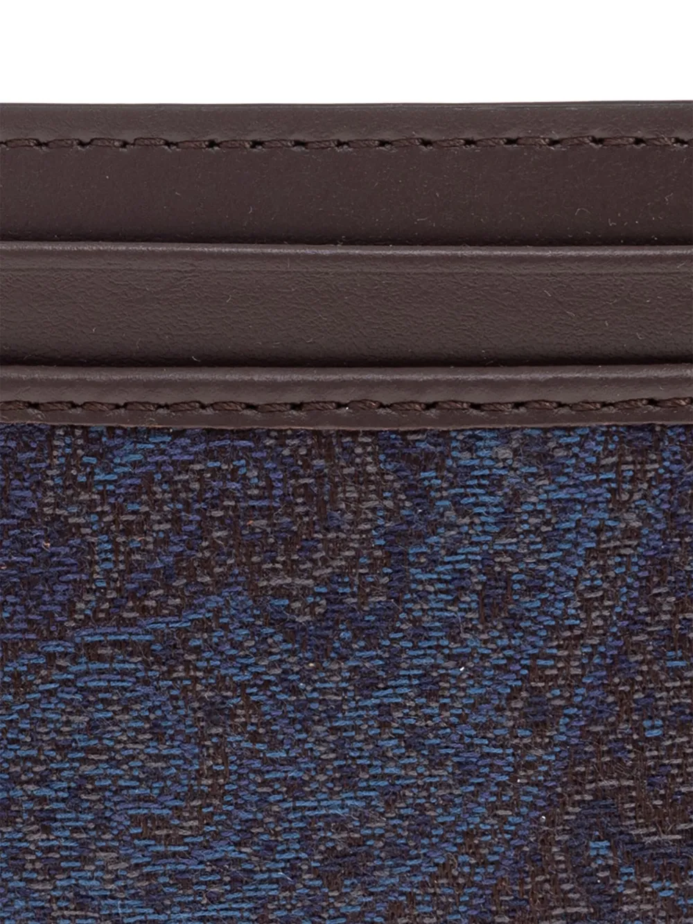 ETRO Leren pasjeshouder met paisley-print Bruin