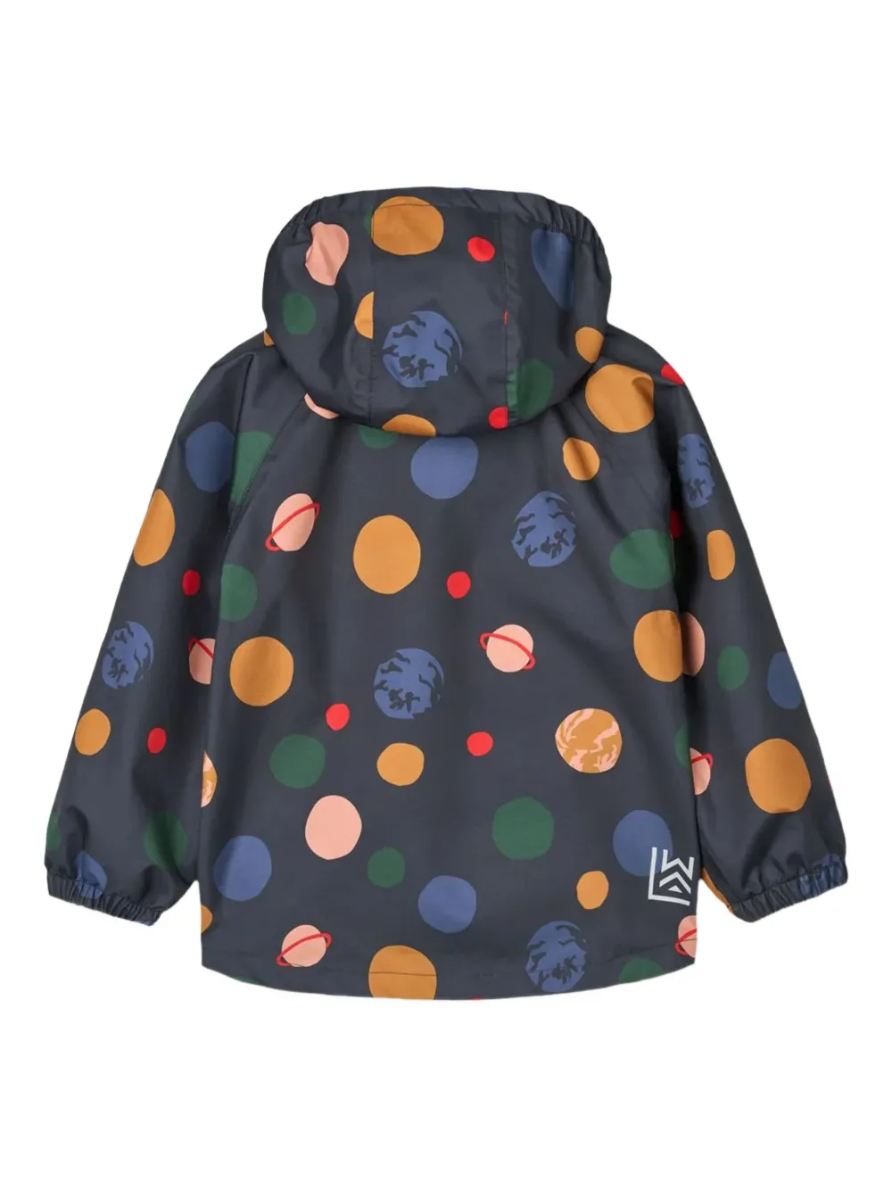 Liewood Broek en jas met capuchon en print Blauw