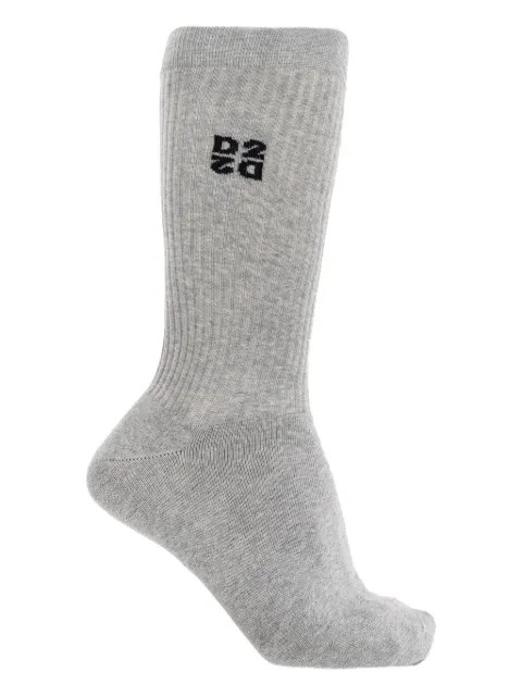 DSQUARED2 logo-embroidered ribbed socks