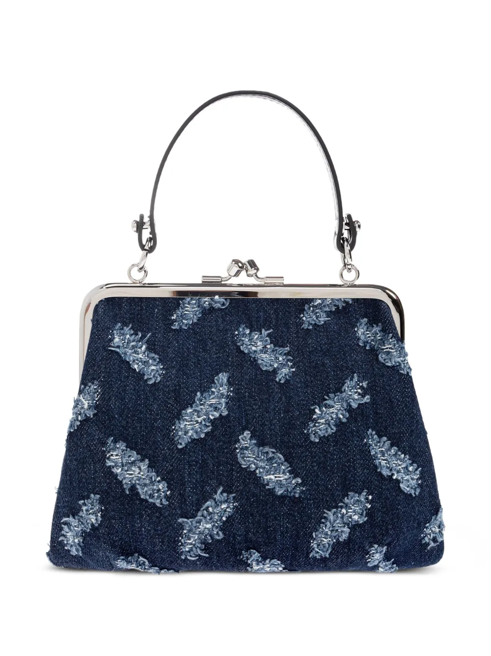 Vivienne Westwood Denim shopper met franje en Orb patroon Blauw