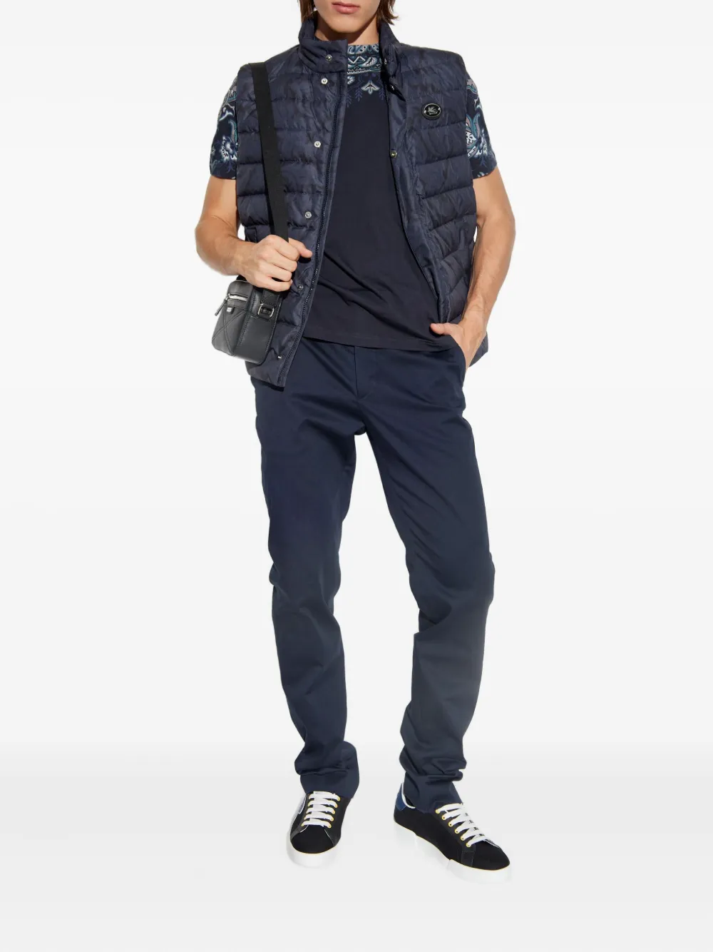 ETRO paisley-print short-sleeved T-shirt Blauw