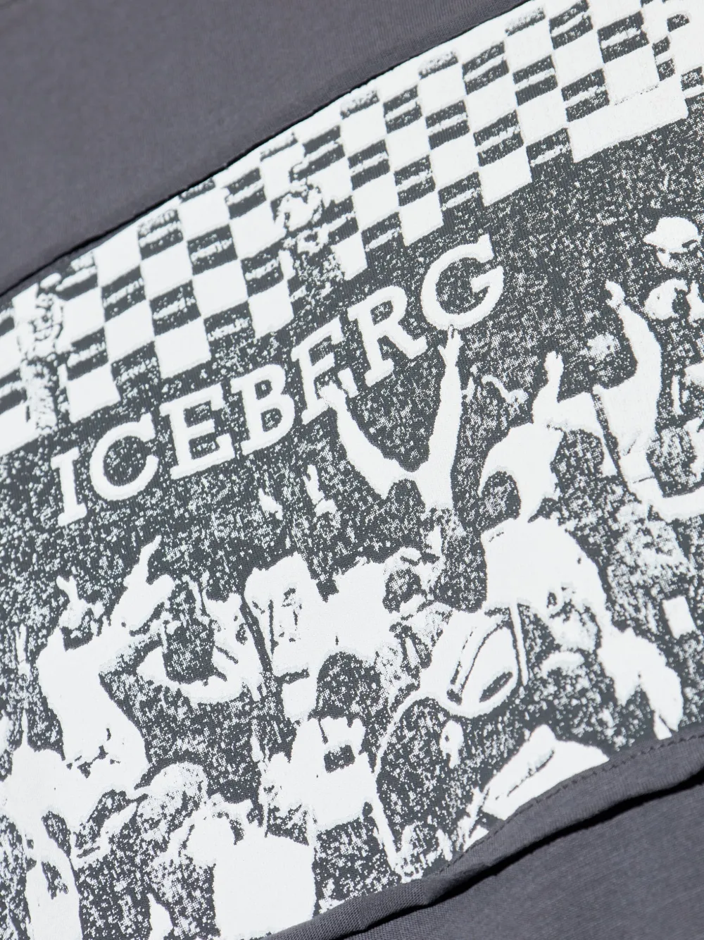 Iceberg graphic-print patch T-shirt Grijs