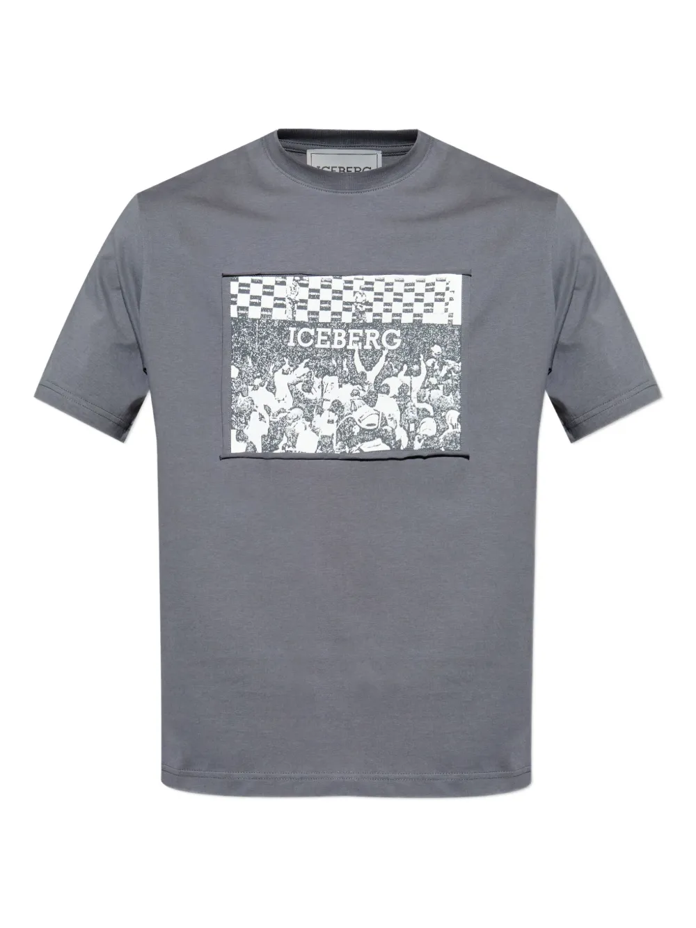 Iceberg graphic-print patch T-shirt Grijs