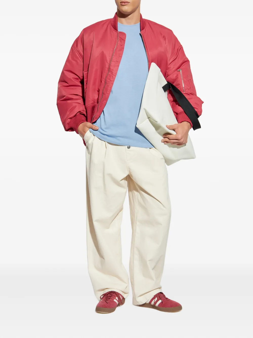 JW Anderson zip-fastening bomber jacket Roze