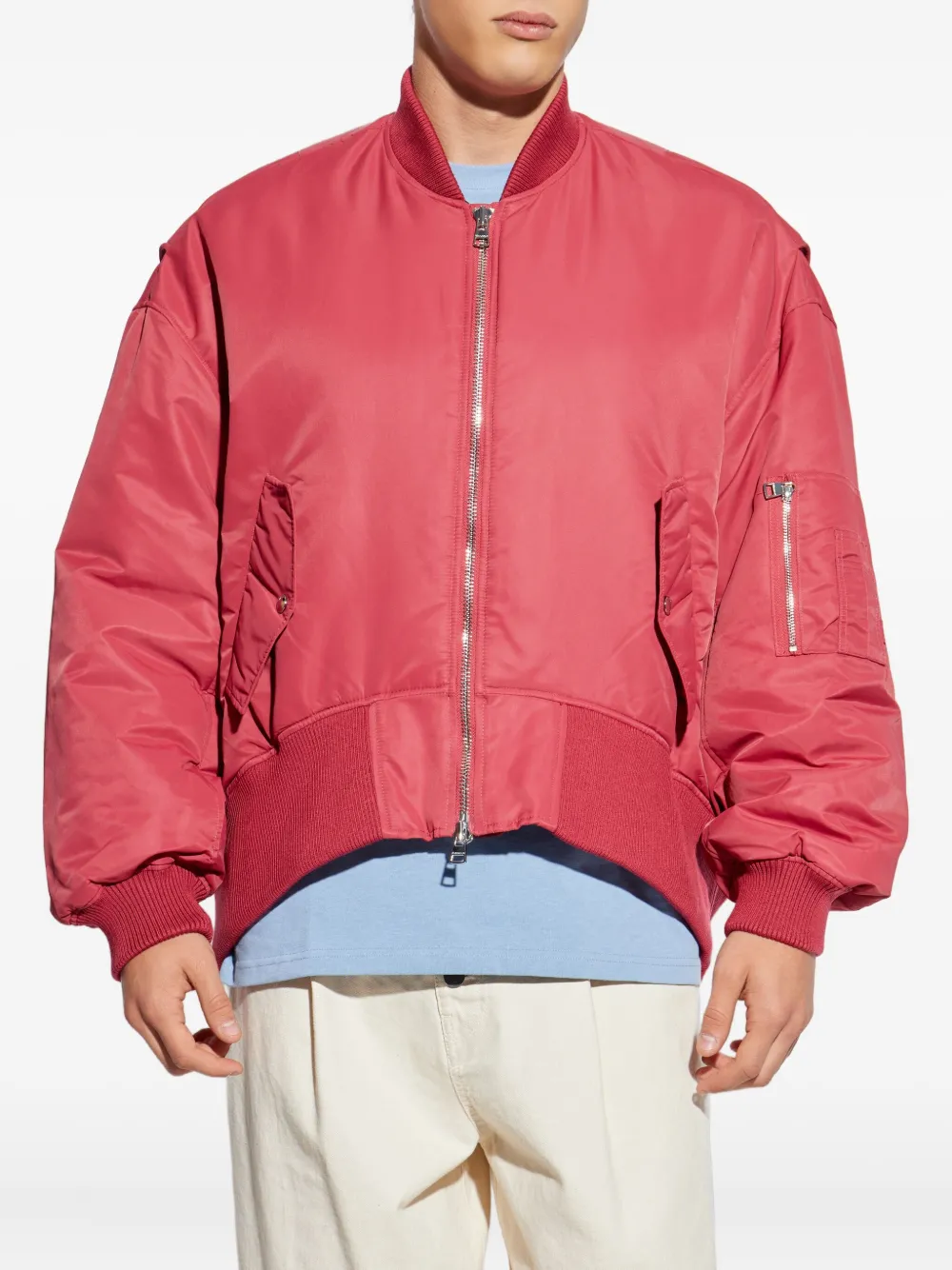 JW Anderson zip-fastening bomber jacket Roze