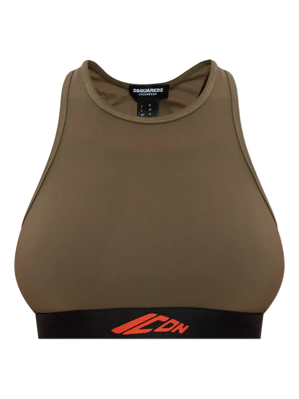 DSQUARED2 Bh met logoband en racerback Groen