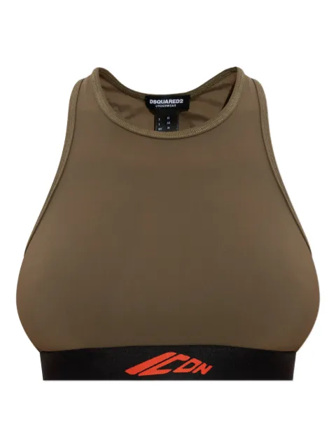 DSQUARED2 logo-band racer-back bra