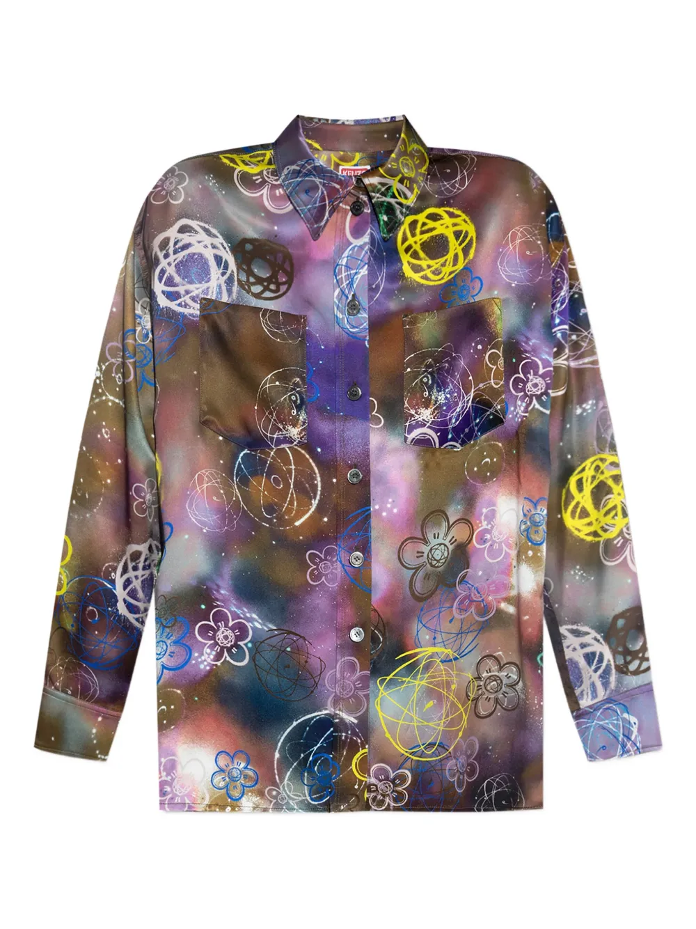 x Futura 2000 floral-atom shirt