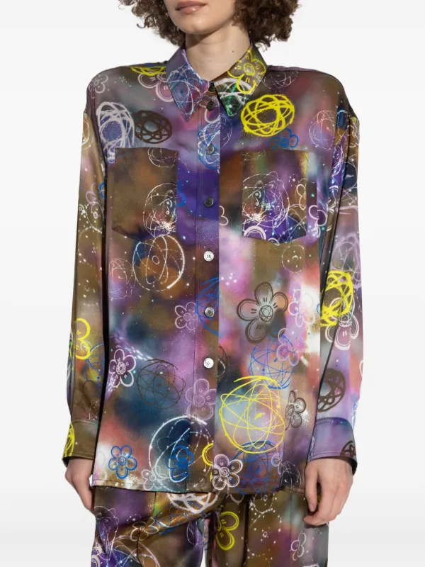 Kenzo x Futura 2000 floral-atom Shirt | Green | FARFETCH CA
