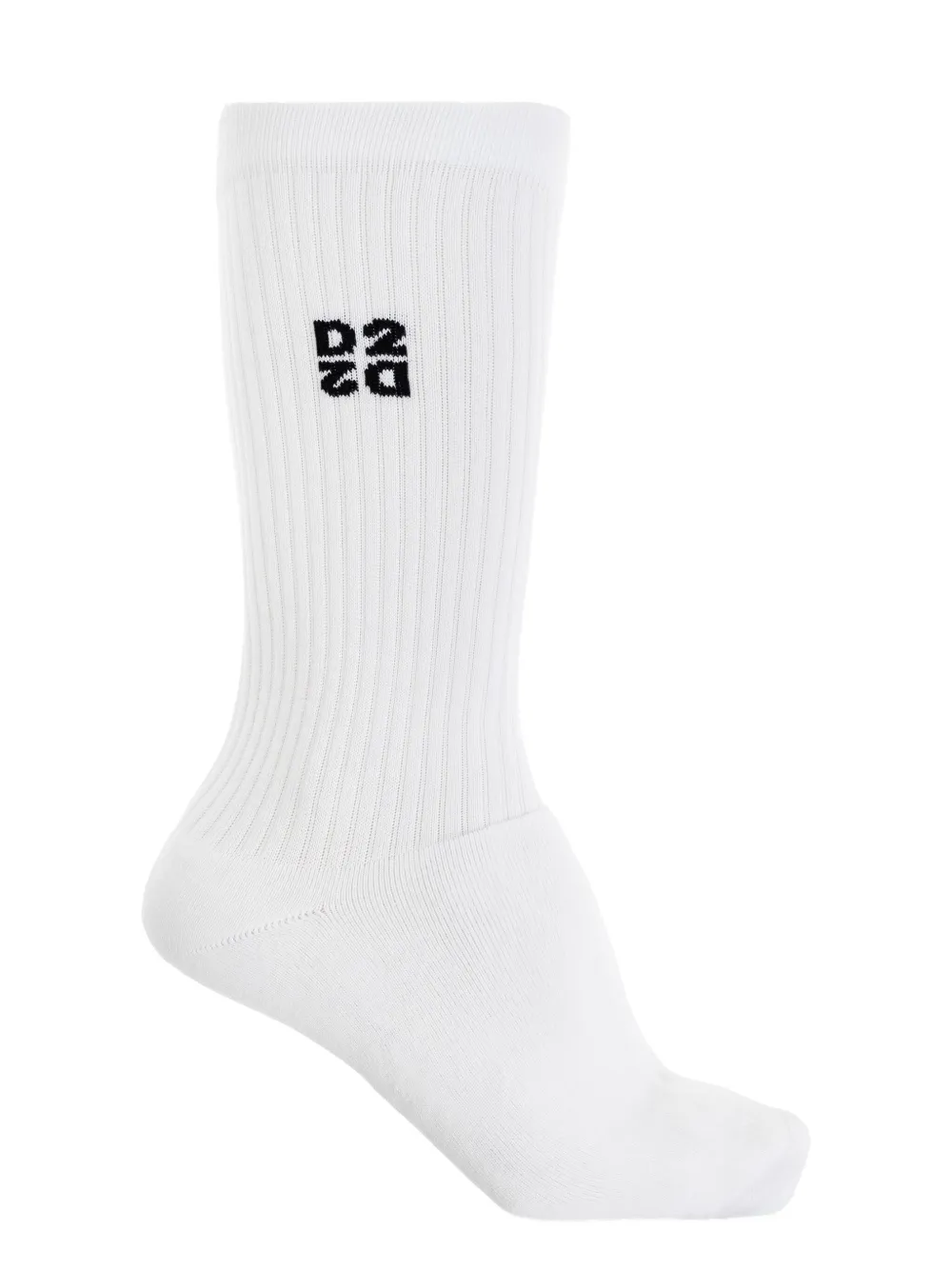 logo-embroidered ribbed socks