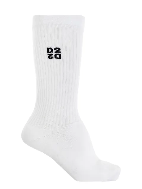 DSQUARED2 logo-embroidered ribbed socks