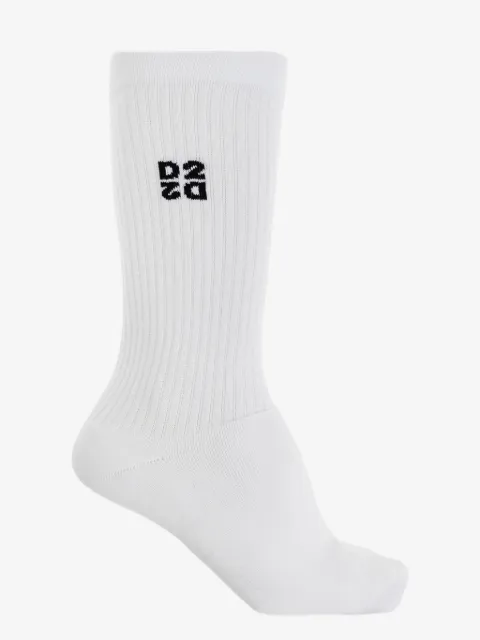 DSQUARED2 logo-embroidered ribbed socks