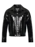 Courrèges high-shine button-fastening jacket - Black