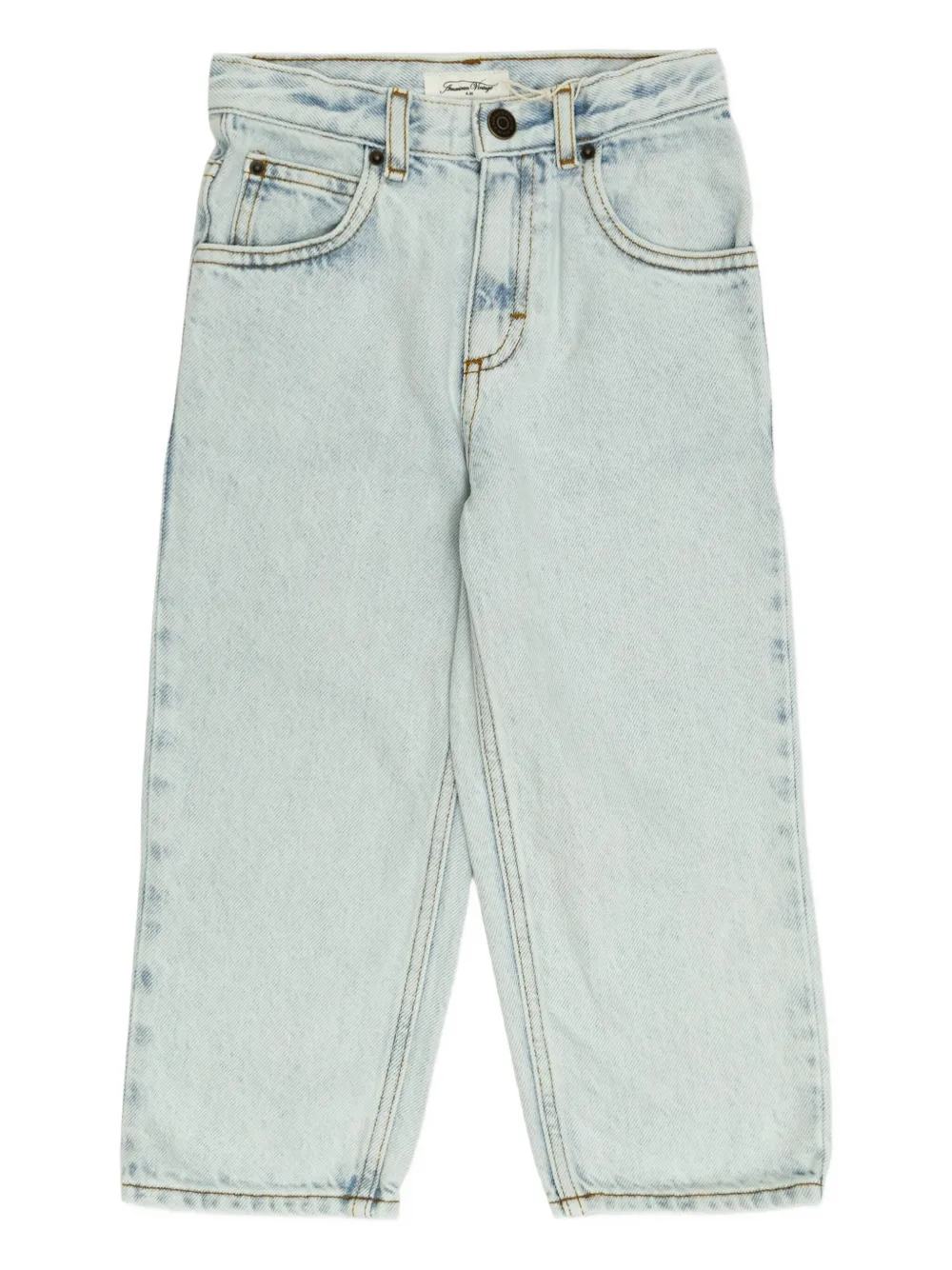 American Vintage Kids Jeans met gebleekt effect Blauw