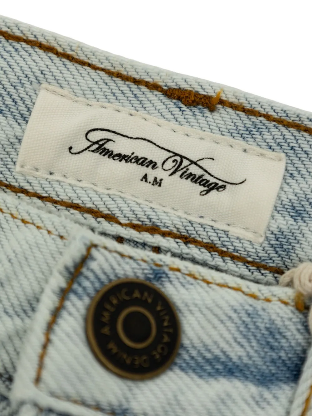 American Vintage Kids Jeans met gebleekt effect Blauw