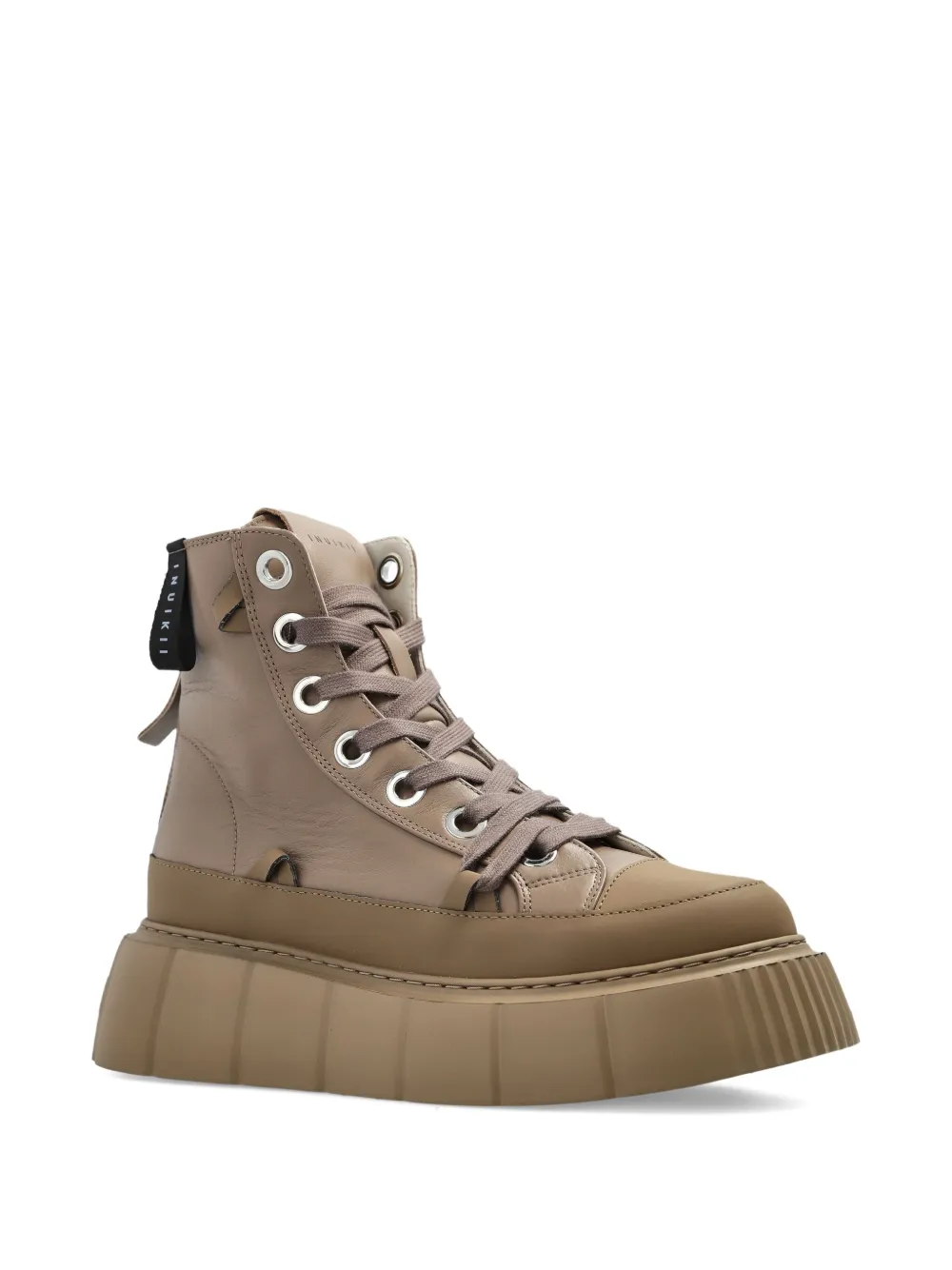 Inuikii lace-up platform boots Brown
