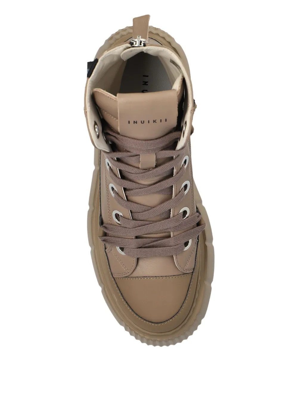 Inuikii lace-up platform boots Brown