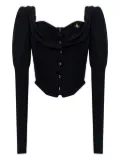 Vivienne Westwood Bea puff-sleeve corset top - Black