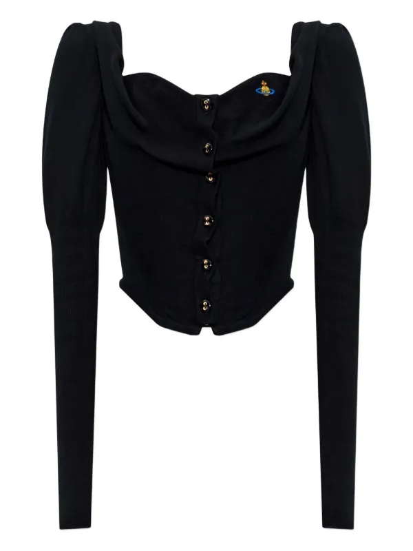 Vivienne Westwood ブラックパフスリーブベアトップ Vivienne Westwood Bea パフスリーブ コルセットトップ