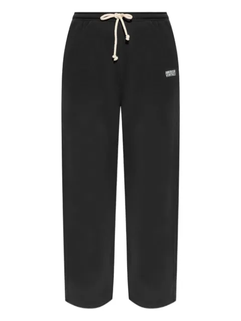 American Vintage Izubird drawstring logo-print trousers