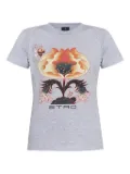 ETRO floral-print T-shirt - Grey