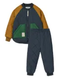 Liewood quilted colour-block bomber jacket trousers (set of two) - Blue