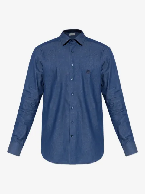 ETRO embroidered-logo cotton shirt