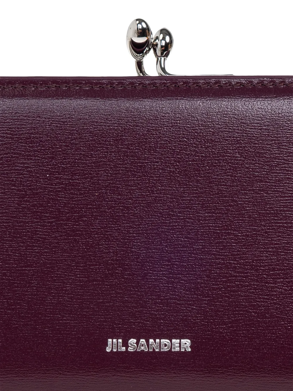 Jil Sander Leren portemonnee met gesp Paars