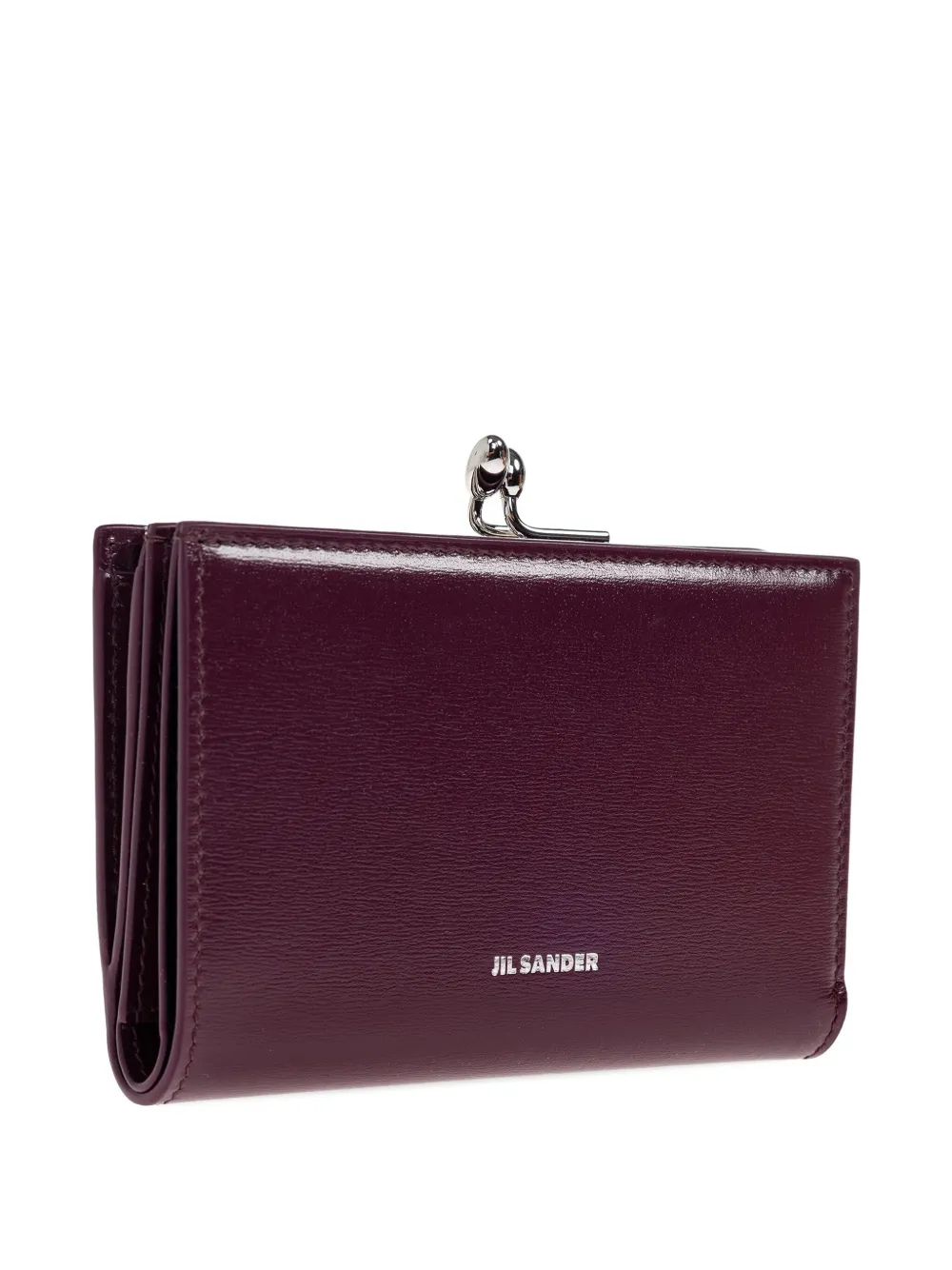 Jil Sander clasp-fastening leather wallet Paars