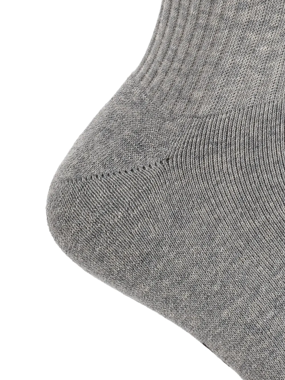 Dsquared2 Logo-embroidered Ribbed Socks In Gray