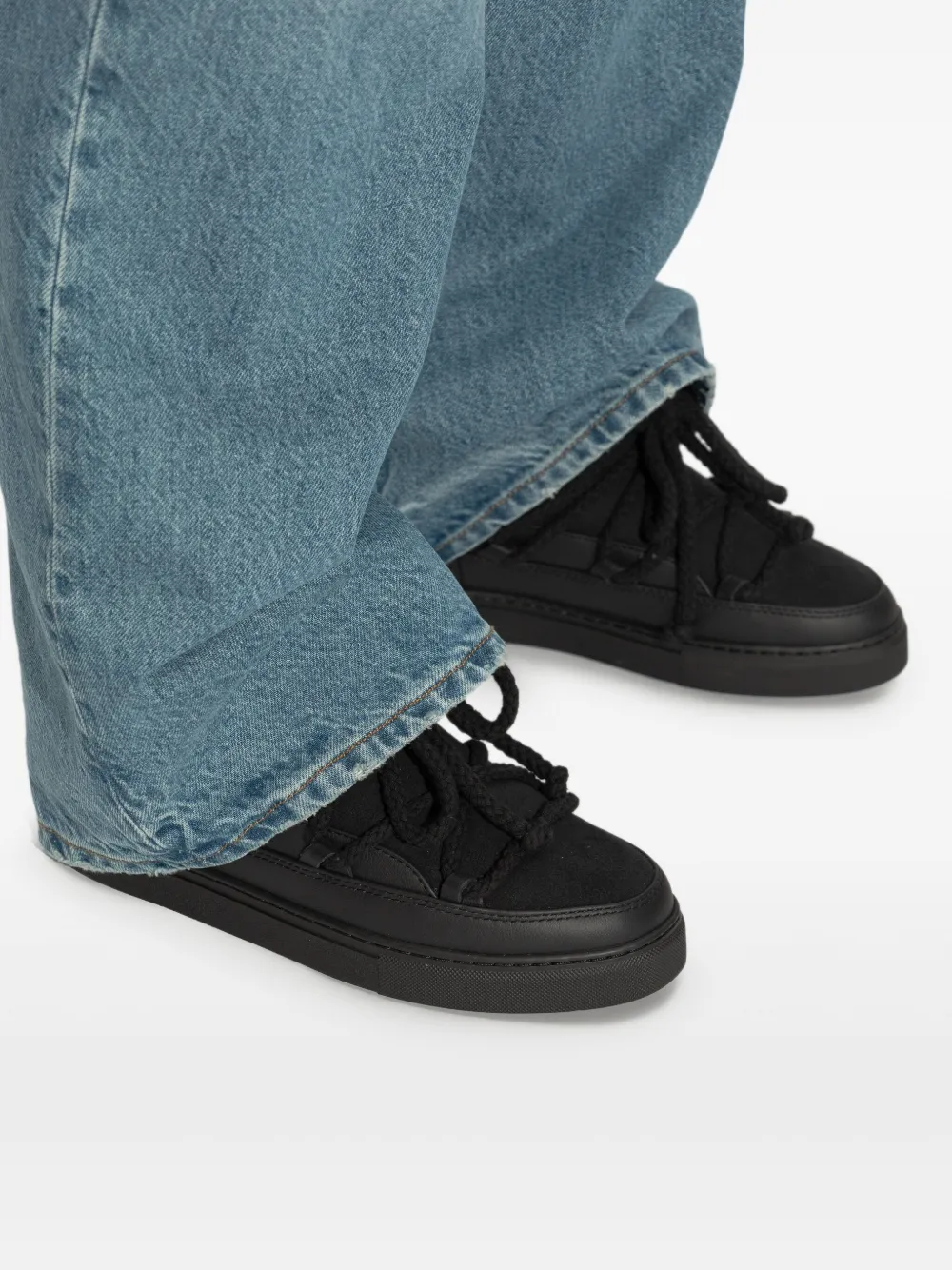 Inuikii rope-laces lined snow boots Black