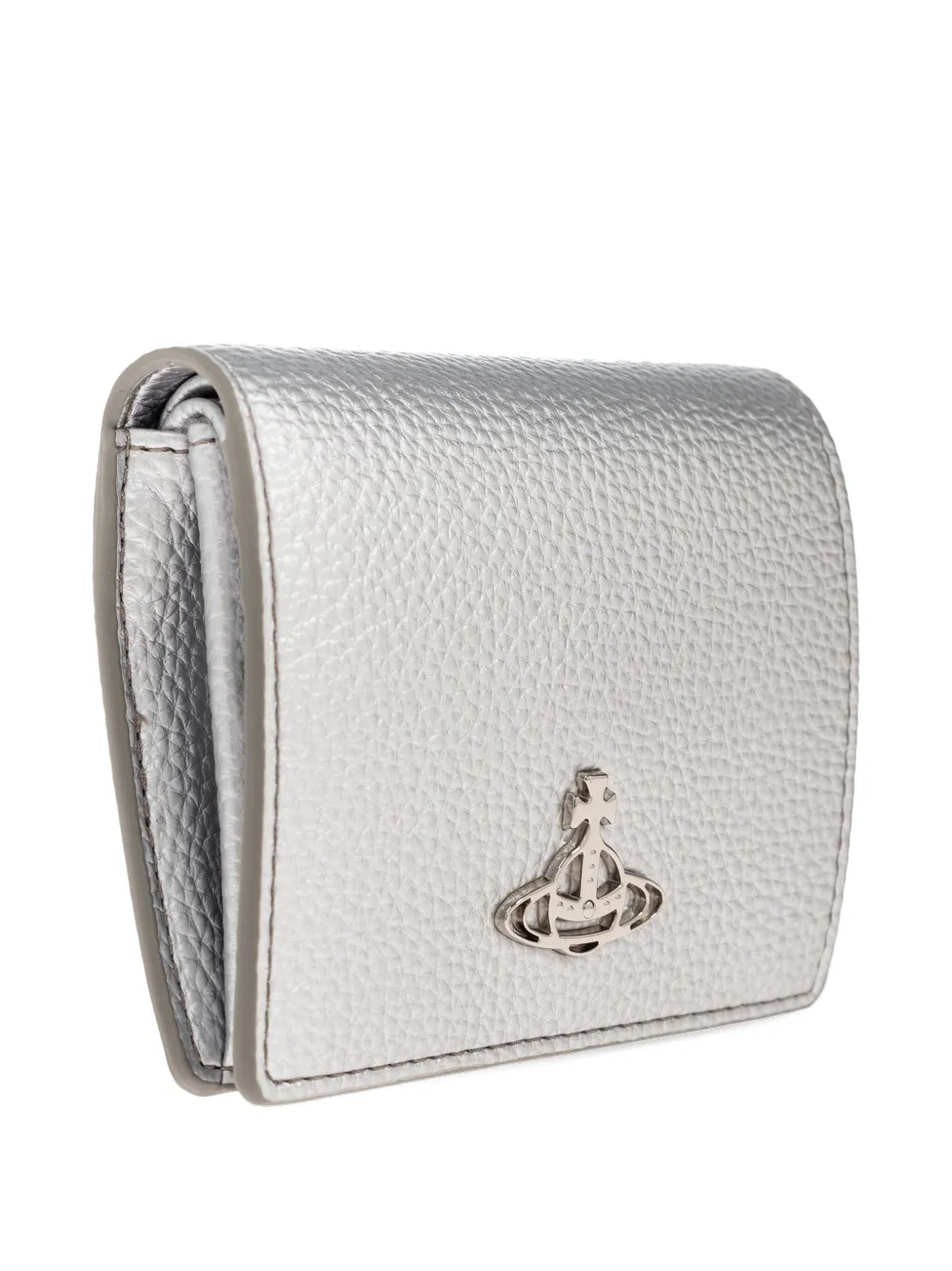 Vivienne Westwood orb-embellished leather wallet Zilver