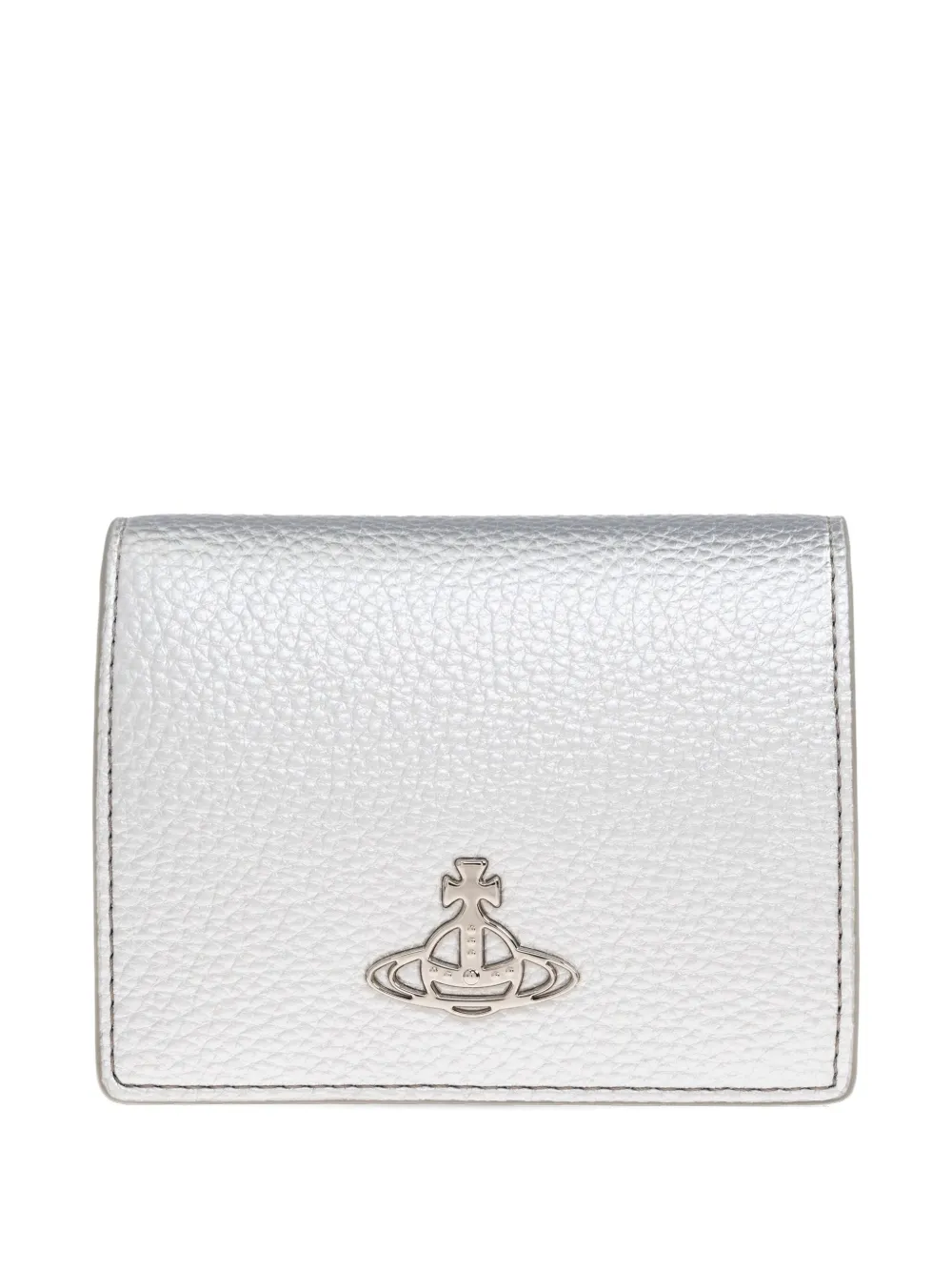 Vivienne Westwood orb-embellished leather wallet Zilver