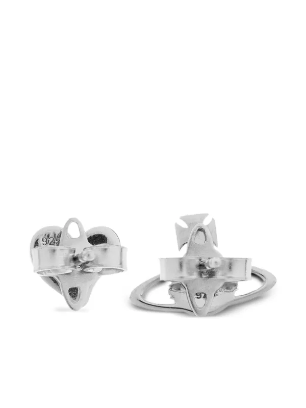 Vivienne Westwood Heart Orb Earrings | Silver | FARFETCH