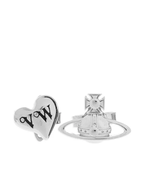 Vivienne Westwood Heart Orb Earrings | Silver | FARFETCH