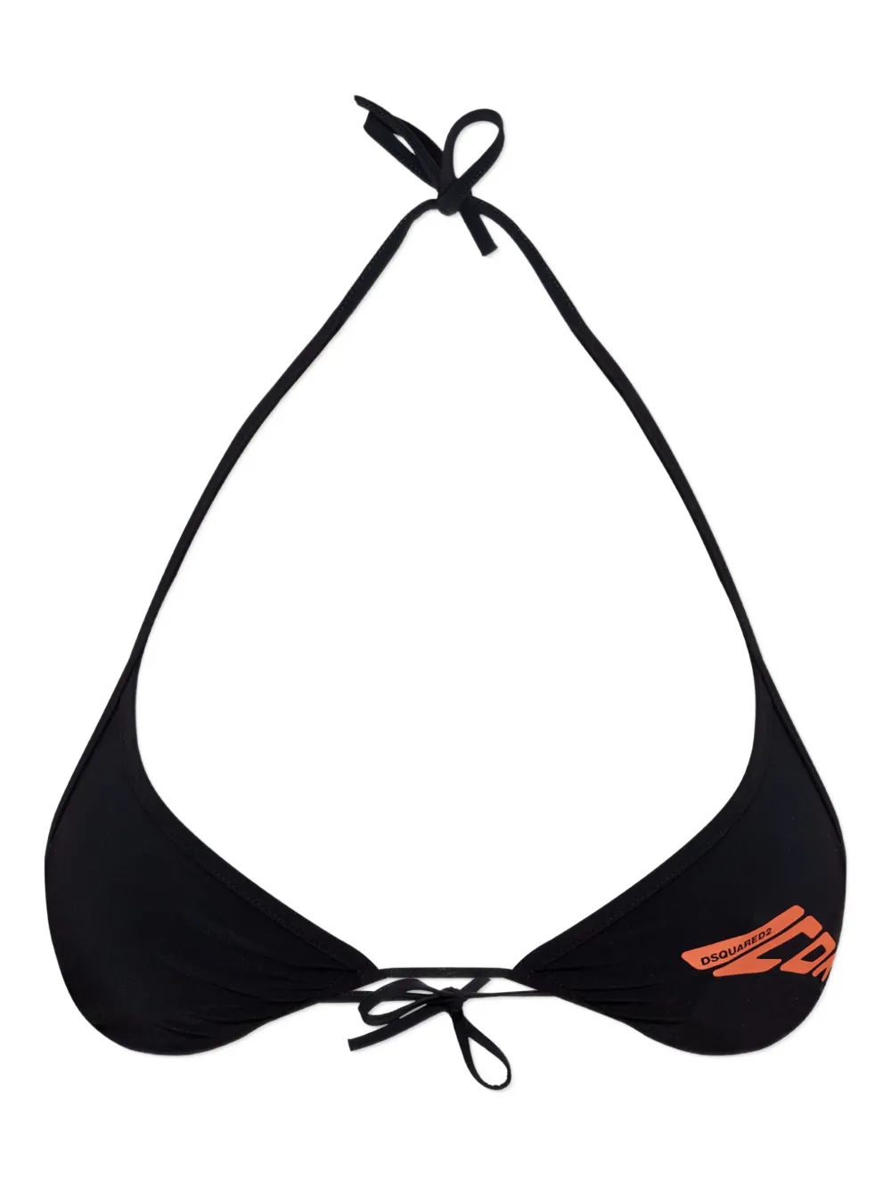 DSQUARED2 logo-detail triangle bikini bra Zwart