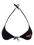 DSQUARED2 logo-detail triangle bikini bra - Black